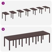13-delige tuin eetset met kussens, Bruin poly rattan - thumbnail