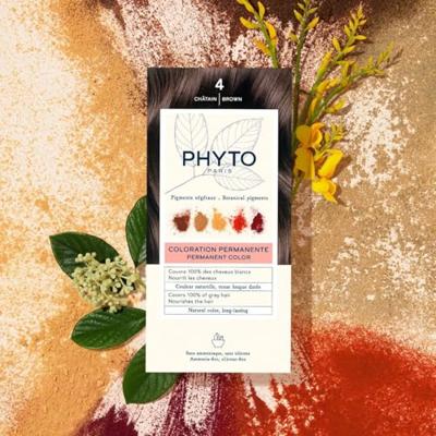 Phytocolor Permanente Haarkleuring 4 Chatain Intense en Natuurlijke Kleur - thumbnail