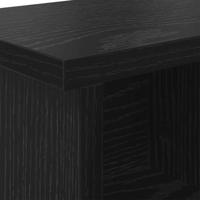 Wandgemonteerde kapstok met plank Zwart eiken 50 x 16 x 26 cm - thumbnail