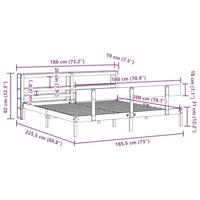 Bedframe zonder matras massief grenenhout wit 180x200 cm - thumbnail