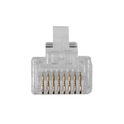 ACT TD108R RJ45 (8P/8C) Modulaire Connector | Ronde Kabel | Soepele aders | 25 stuks