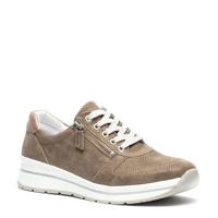 Hush Puppies comfort leren veterschoenen taupe - thumbnail