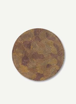 Louis de Poortere - Coral Meditation 9227 Black Gold Rond - 240 rond Vloerkleed