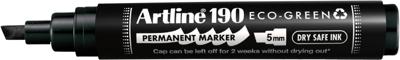 Artline permanent marker Drysafe 190 Eco-Green, 2-5 mm, schuine punt, zwart