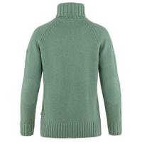 Fjallraven Övik Cable Knit Roller Neck Dames Trui Patina Green L - thumbnail