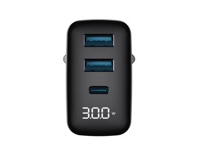 Havit UCLE001 EU - GaN lader met drie poorten 30 W, zwart - thumbnail