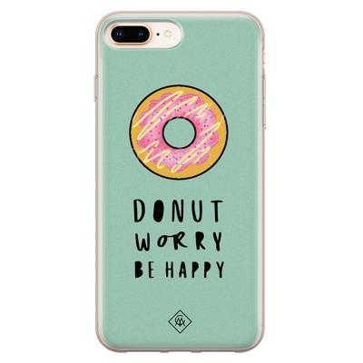 iPhone 8 Plus/7 Plus siliconen hoesje - Donut worry iPhone 8 Plus/7 Plus siliconen hoesje - Donut worry
