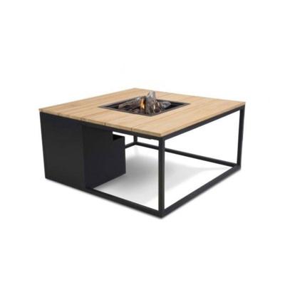 Cosi: Cosiloft 100 Vuurtafel Teak tafelblad - zwart