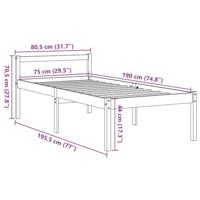 Seniorenbed massief grenenhout wasbruin 75x190 cm - thumbnail