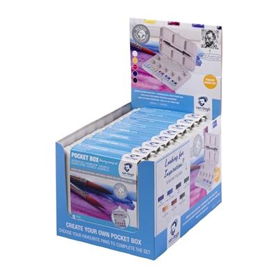 Van Gogh Aquarelverf Pocket Box Primaire Mengset | 5 Halve Napjes + 7 Lege Plekken