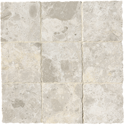 Nativa White macro mosaico zijde glans anticato 10x10 op net