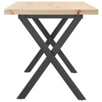 Salontafel X-frame 100x50x45,5 cm grenenhout en staal - thumbnail