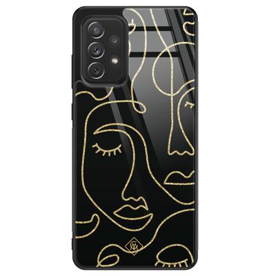 Samsung Galaxy A52 glazen hardcase - Abstract faces