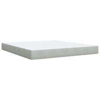 Boxspring met matras fluweel lichtgrijs 180x200 cm - thumbnail
