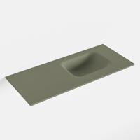 MONDIAZ LEX Army solid surface inleg wastafel voor toiletmeubel 70cm. Positie wasbak rechts - thumbnail