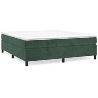Boxspring met matras fluweel donkergroen 180x200 cm - thumbnail