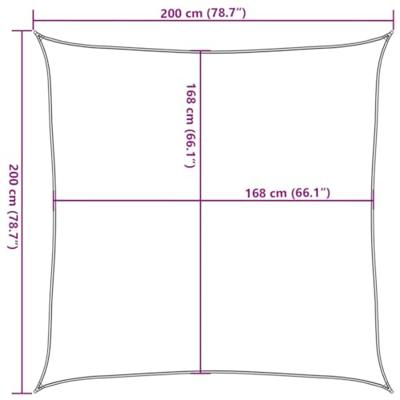Zonnezeil 2x2 m 100% polyester oxford zandkleurig Zonnezeil 2x2 m 100% polyester oxford zandkleurig