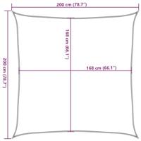 VidaXL Zonnezeil 2x2 m 100% polyester oxford zandkleurig - thumbnail