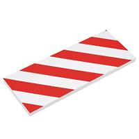 VidaXL Muurbeschermers 6 st 50x20x2 cm eva-schuim rood en wit - thumbnail