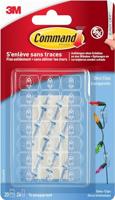 Command decohaak, extra small, draagvermogen 225 gram, transparant, blister van 20 stuks - thumbnail