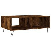 Salontafel 90x60x35 cm bewerkt hout gerookt eikenkleurig - thumbnail