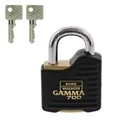 Burg Wächter Gamma 700 55 SB Hangslot Verschillend sluitend Messing, Zwart Hangslot voor profielcilinder - thumbnail