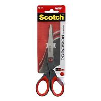 Scotch schaar Precision, ft 18 cm, rechts en links, scherpe punt, RVS, grijs/rood, blister van 1stuk - thumbnail