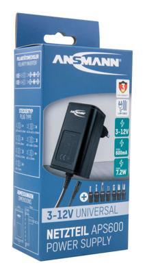Ansmann 1201-0022 Stekkernetvoeding, instelbaar 12 V/DC, 9 V/DC, 7.5 V/DC, 6 V, 4.5 V/DC, 3 V 600 mA 7.20 W Ansmann 1201-0022 Stekkernetvoeding, instelbaar 12 V/DC, 9 V/DC, 7.5 V/DC, 6 V, 4.5 V/DC, 3 V 600 mA 7.20 W