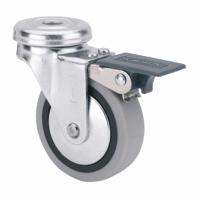 Rueda Ruedas Alex Grijs Rubber Poliamix 17 kg draaibaar - thumbnail