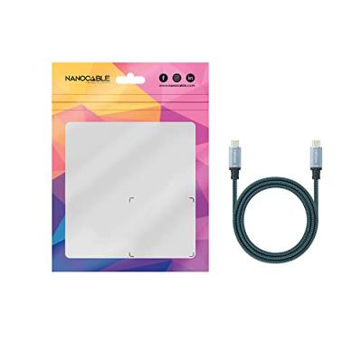 NANOCABLE 10.01.4101-COMB USB 3.1 Gen2 10 Gbit/s 5 A, 4 K/60 Hz, USB-C/M-USB-C/M, mesh, grijs/zwart, 1 m
