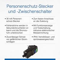 AS Schwabe 45209 PRCD-tussenstekker PRCD 230 V Zwart IP44 - thumbnail