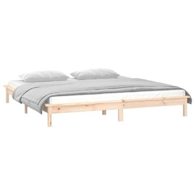 Bedframe LED massief hout 120x200 cm Bedframe LED massief hout 120x200 cm
