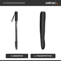 Walimex Pro WT-1003 Basic Monopod (171 cm), Zwart, Grijs - thumbnail