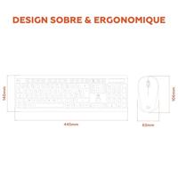 Toetsenbord en muisset - MOBILITY LAB - Alpha - Ergonomisch - Draadloos - Geïntegreerd numeriek toetsenblok - thumbnail