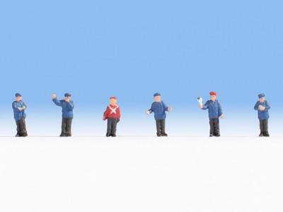NOCH 44200 Z Spoorwegpersoneel figuren Staand, Geverfd