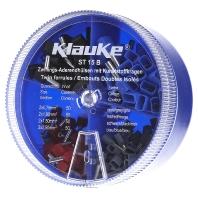 Klauke ST15B Assortiment dubbele adereindhulzen 0.75 mm², 1 mm², 1.5 mm², 2.5 mm² Deels geïsoleerd Grijs, Rood, Zwart, Blauw 200 onderdelen
