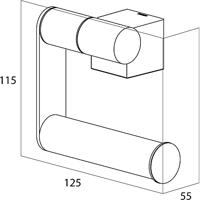 Tiger Toiletrolhouder Nomad Mat Zwart - thumbnail