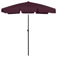 VidaXL Strandparasol 180x120 cm bordeauxrood - thumbnail