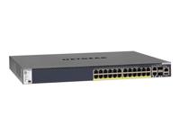 NETGEAR ProSAFE Managed Switch - GSM4328PB - Stackable platform met 24 PoE+ poorten + 2 x SFP+ en 2 x 10GBASE-T poorten (1000W PSU) - thumbnail