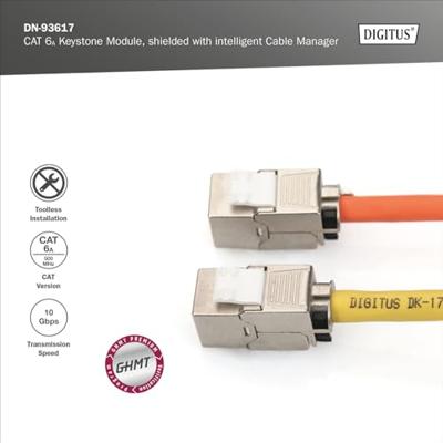 Digitus DN-93617 RJ45-inbouwmodule Keystone CAT 6A 1 stuk(s)