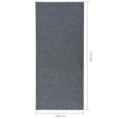 Droogloopmat 100x250 cm grijs