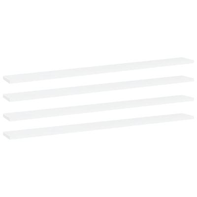 Wandschappen 4 st 100x10x1,5 cm spaanplaat wit