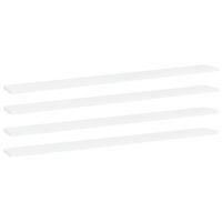 Wandschappen 4 st 100x10x1,5 cm spaanplaat wit - thumbnail