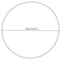 VidaXL Nep schapenvacht tapijt tafalla grijs ø 120 cm polyester - thumbnail