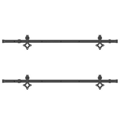 VidaXL Doos met onderdelen voor schuifdeur 152,5 cm staal zwart VidaXL Doos met onderdelen voor schuifdeur 152,5 cm staal zwart