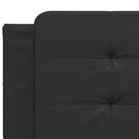Bed met matras kunstleer zwart 160x200 cm - thumbnail