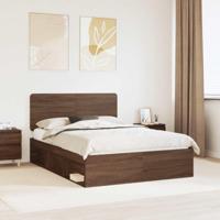 Bedframe Bruin Eiken 140 x 200 cm Massief grenenhout - thumbnail