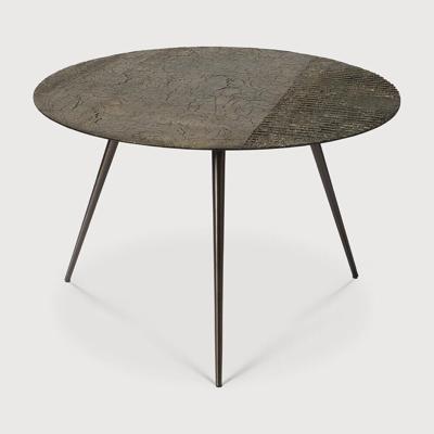 Ethnicraft Ronde Salontafel 'Luna' Minerals, 65cm, kleur Whisky
