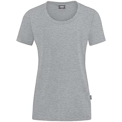 JAKO C6121D T-Shirt Organic Stretch Dames - Lichtgrijs Gemeleerd - 48