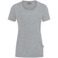 JAKO C6121D T-Shirt Organic Stretch Dames - Lichtgrijs Gemeleerd - 48 - thumbnail